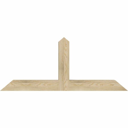 Ekena Millwork Portland Rough Sawn Timber Gable Bracket, Douglas Fir, 48"W x 20"H x 4"D x 4"F, 10/12 Pitch GBW048X20X0404POR00RDF